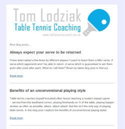 tennis newsletter